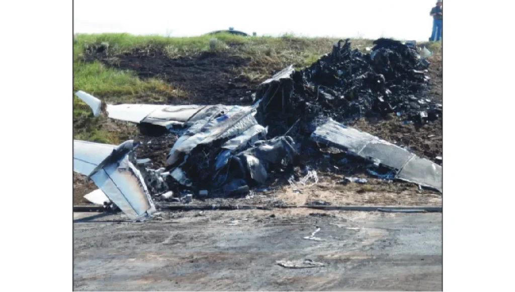 remains of plane crash